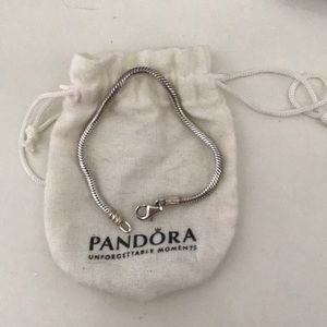 Pandora snake chain charm bracelet